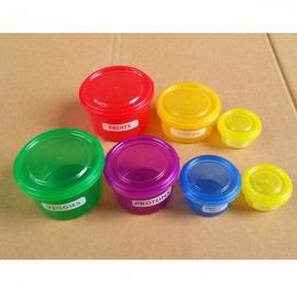 7Pcs/set Creative Perfect Portions Food Storage Containers