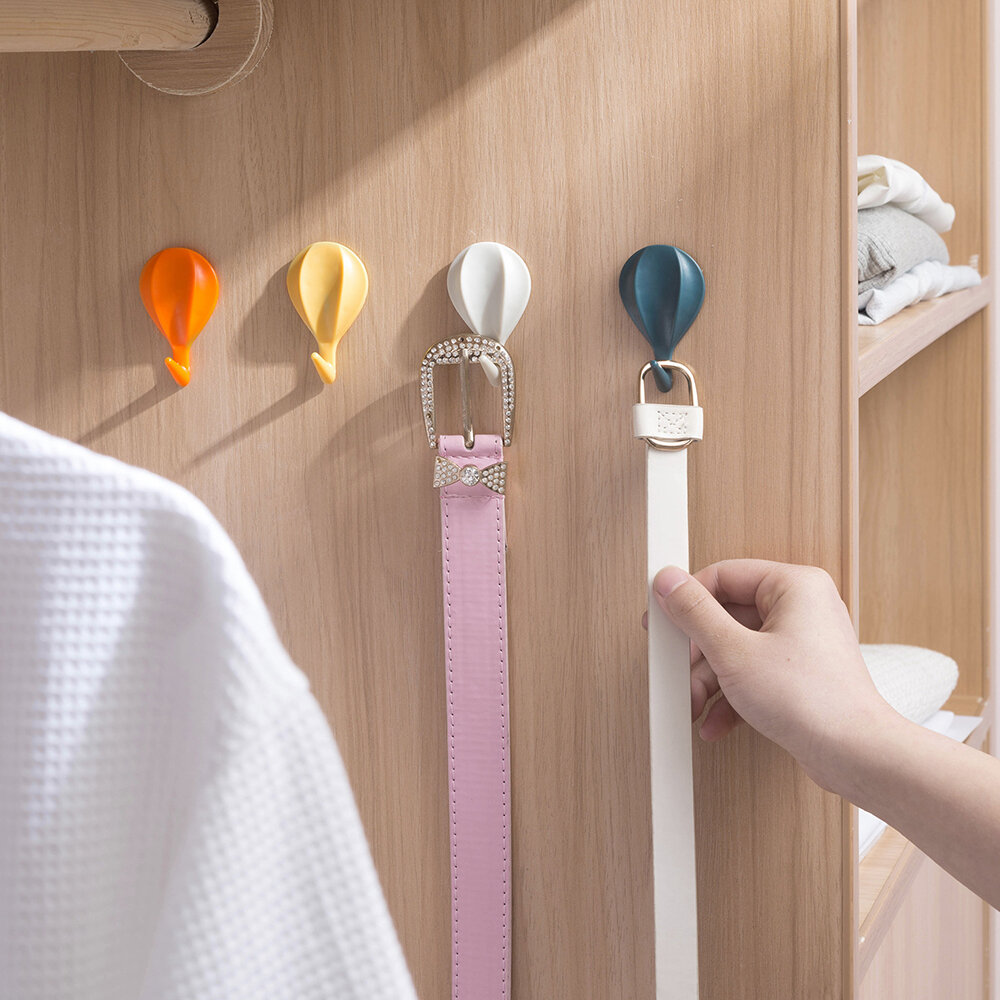 8 Pcs Balloon Shape Hooks Wall Hanging Seamless Hook Strong Adhesive for Kitchen Rack Tool