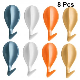 8 Pcs Balloon Shape Hooks Wall Hanging Seamless Hook Strong Adhesive for Kitchen Rack Tool