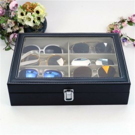 8 Slots Glasses Display Case Storage Baskets Organizer Holder For Sunglasses