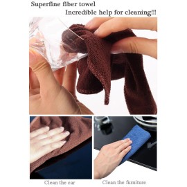 9pcs 9 Color Microfiber Soft Absorbent Wash Towels Car Auto Care Screen Window Cleaning Cloth