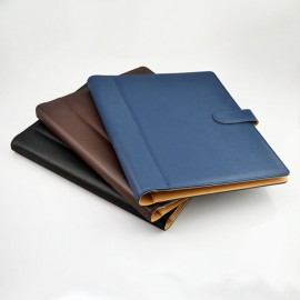 A4 Imitation Leather 3 Hole Folder Business Manager Multilayer Folder With A Calculator