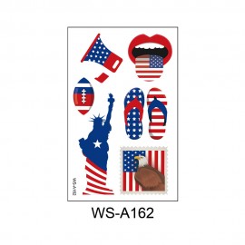 American Flag Tattoo Stickers Back Tie Knot Stockings Independence Day Party Props Waterproof Stickers