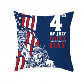 American Independence Day Pillowcase Custom Simple Peach Skin Cushion Cover Sofa Pillowcase Home