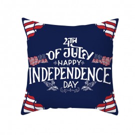 American Independence Day Pillowcase Custom Simple Peach Skin Cushion Cover Sofa Pillowcase Home