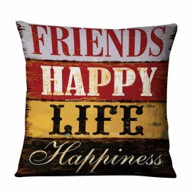 Art Word Linen Explosion Models Pillowcase Simple Pillow Cushion