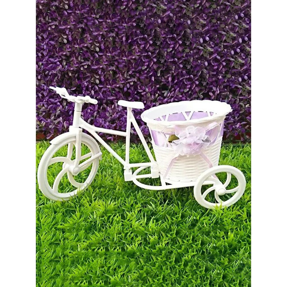 Artificial Flower Container Tricycle Bike Design DIY Basket For Flower Plant Home Weddding Decor