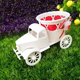 Artificial Flower Container Tricycle Bike Design DIY Basket For Flower Plant Home Weddding Decor