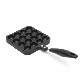 Black Home Kitchen Cooking Baking Mold Octopus Ball Maker Takoyaki Pan Plate