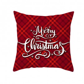 Black and Red British Style Christmas Series Winter Throw Pillow Case Home Sofa Christmas Decor