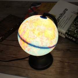 Blue Ocean World Earth Globe Map Teaching Geography Map Rotating Night Light Desktop Decor