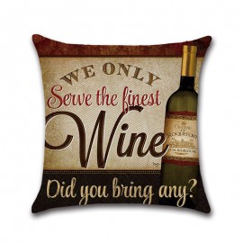 British Wind Retro Beer Bottle Hug Pillowcase Car Cushion Cover Linen