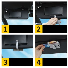 Car Sun Visor Card Holder Multi-function Car Slot Parking Card Storage Box