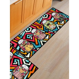 Cartoon Cute Cat Pattern Soft Anti-slip Door Blanket Rug Carpet Kitchen Floor Mat Indoor Outdoor Decor