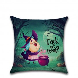 Cartoon Halloween Festival Pumpkin Pattern Linen Cushion Cover Home Sofa Office Soft Pillowcases