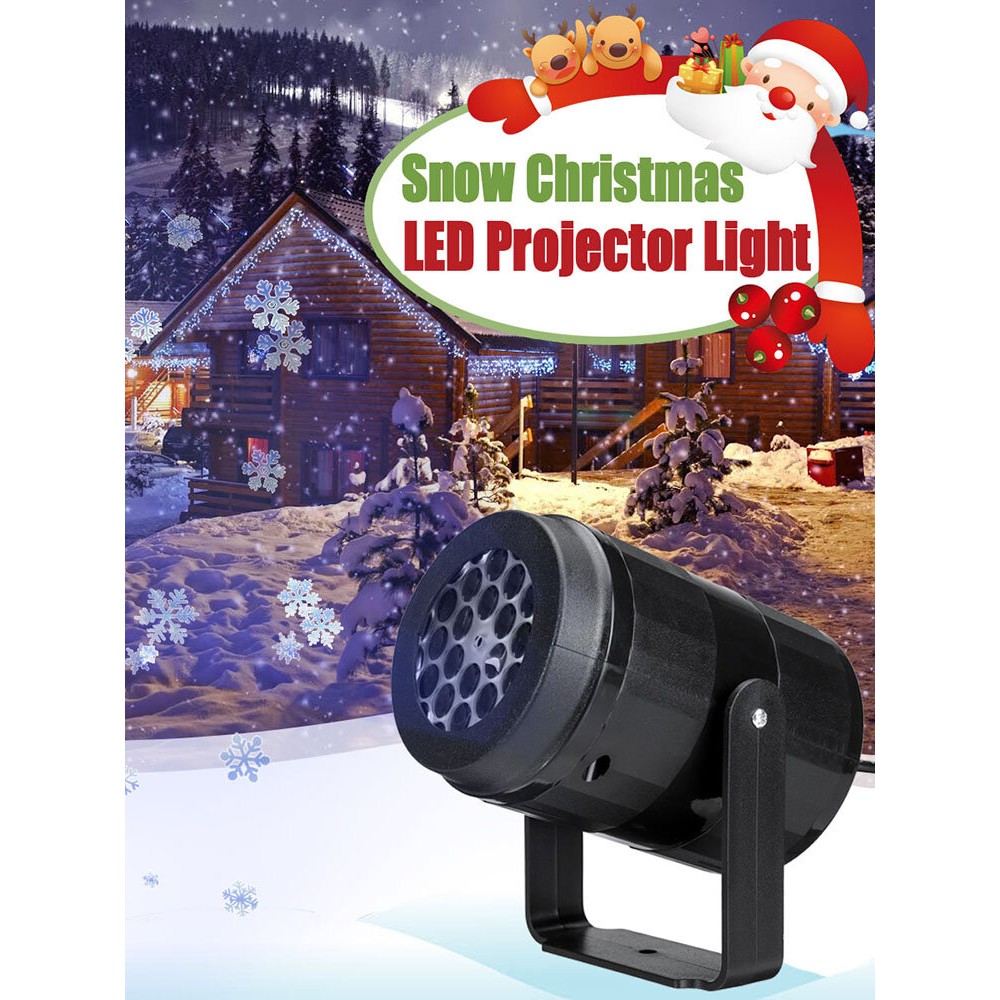 Christmas Snowflake Projector Light Lamp Rotating LED Stage Lighting Effect Party Lights