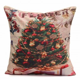 Christmas Tree Snowmen Gift Fashion Cotton Linen Pillow Case Santa Claus Home Decor