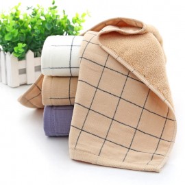 Cotton Thick Luxury Solid Plaid Cotton Towel Hotel Couple Face Towel Solid SPA Bathroom Towel