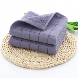 Cotton Thick Luxury Solid Plaid Cotton Towel Hotel Couple Face Towel Solid SPA Bathroom Towel