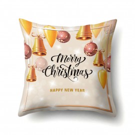 Creative Classical Merry Christmas Printed Throw Pillow Case Home Sofa Cushion Cover Christmas Gift