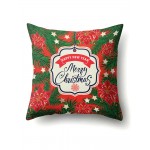 Creative Classical Merry Christmas Printed Throw Pillow Case Home Sofa Cushion Cover Christmas Gift