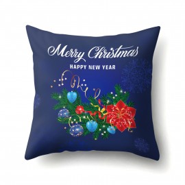 Creative Classical Merry Christmas Printed Throw Pillow Case Home Sofa Cushion Cover Christmas Gift