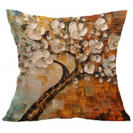 Creative Painting Linen Pillowcase Sofa Home Cushion Pillowcase