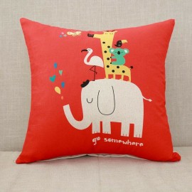 Cute Animal Pattern Cushion Cover Squre Sofa Bed Pillowcase Car Home Deco Cushion