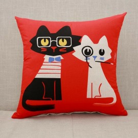 Cute Animal Pattern Cushion Cover Squre Sofa Bed Pillowcase Car Home Deco Cushion