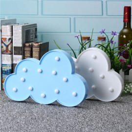 Cute Cloud LED Night Light Wall Battery Lamp Baby Kids Bedroom Home Decor