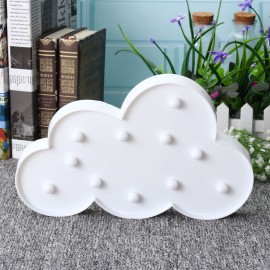 Cute Cloud LED Night Light Wall Battery Lamp Baby Kids Bedroom Home Decor