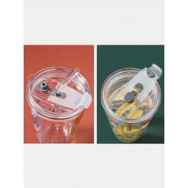 Cute Graffiti Glass Thickened Heat-Resistant Large-Capacity Breakfast Scale Cup