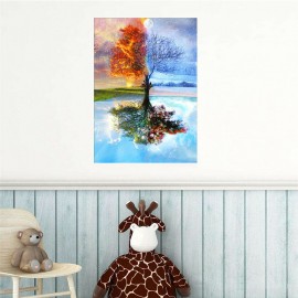 DIY Reflection Tree Diamond Painting Cross Stitch Kits Living Room Bedroom Wall Art Decoration Painting