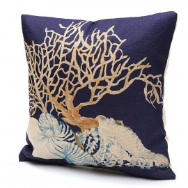 Decorative Throw Pillow Case Ocean Coastal Beach Nautical Lumbar Cushion Cover