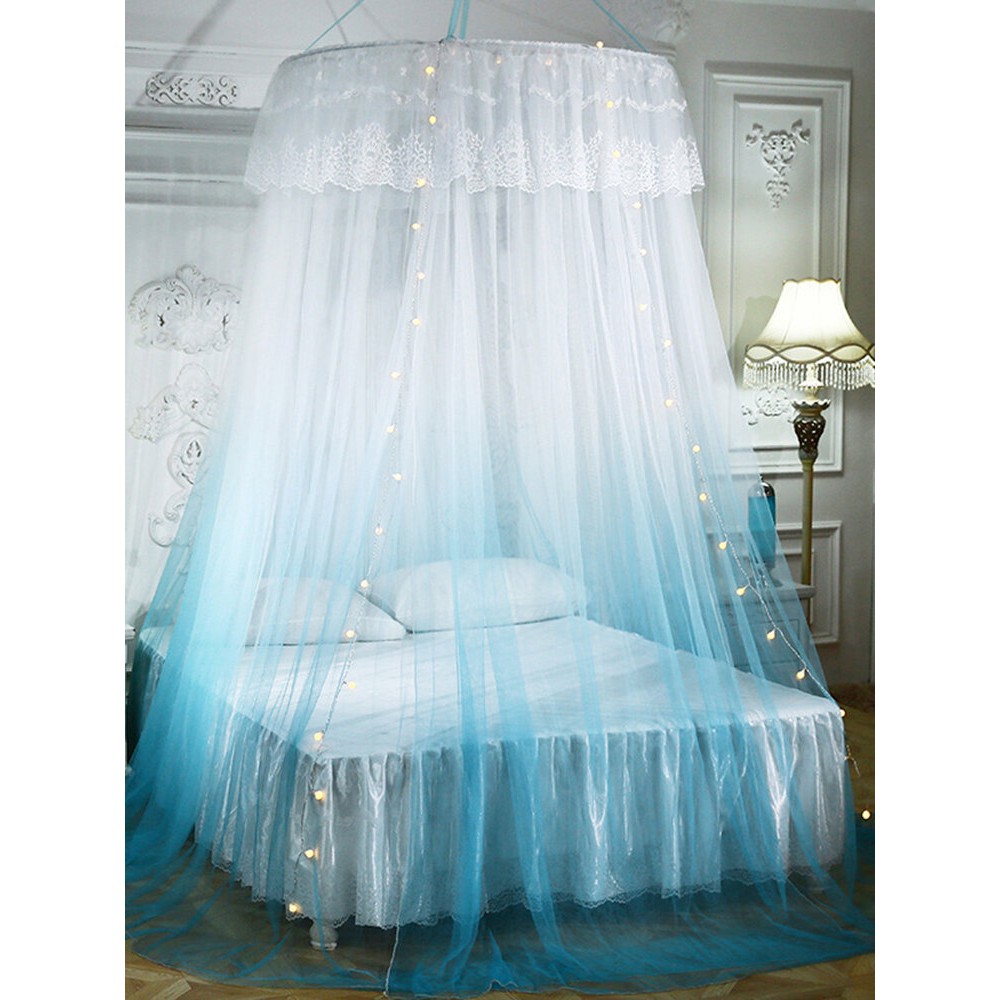 Dome Mosquit o Net Floor Hanging Ceiling Mosquit o Net Gradient Two-color Lace Mosquit o Net