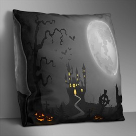 Double-sided Printed Halloween Black Friday Cushion Cover Home Sofa Soft Throw Pillowcase Art Decor