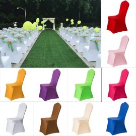 Elegant Solid Color Elastic Stretch Chair Seat Cover Computer Dining Room Hotel Party Decor