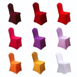 Elegant Solid Color Elastic Stretch Chair Seat Cover Computer Dining Room Hotel Party Decor