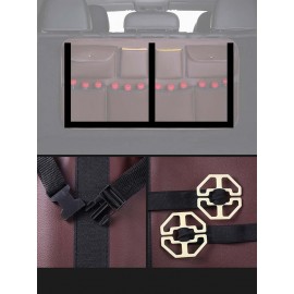 Faux Leather Car Rear Seat Back Storage Bag Multi-use Car Trunk Organizer Auto Stowing Tidying Auto Interior Accessories