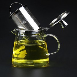 Hand-blown Heat Resistant Borosilicate Glass Teapot with Upgraded Stainless Steel Infuser