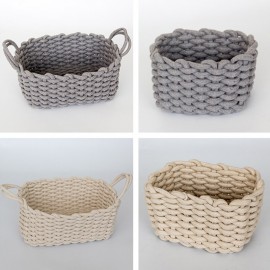 Hand-woven Cotton Rope Storage Box Simple Storage Basket Snack Key Desktop Debris Basket