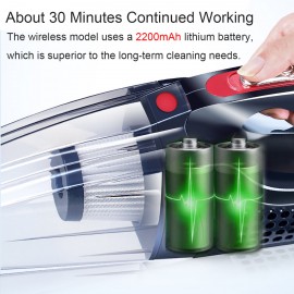 Handheld 120W Car Home Cordless Rechargeable Dust Vacuum Wet Dry Cleaner Dirt