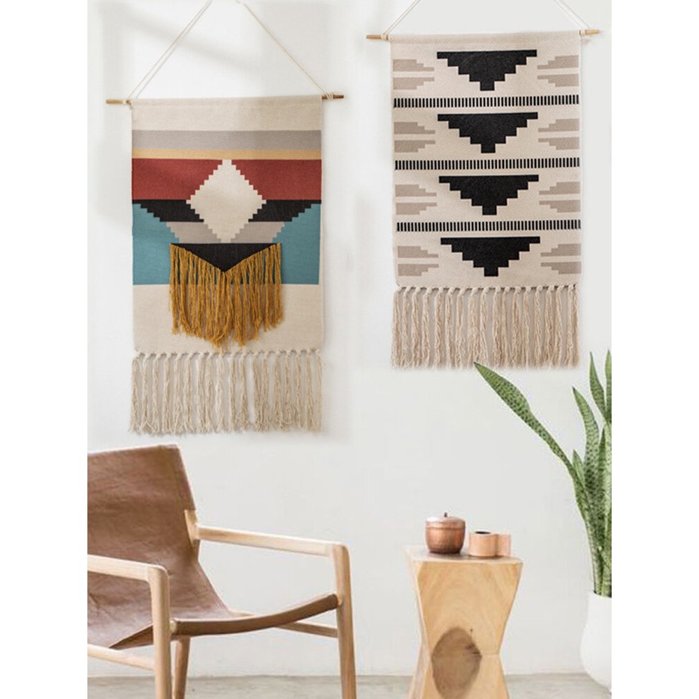 Hanging Cloth Tassel Tapestry  Hand-woven Tassel Hanging Art Tassel Tapestry