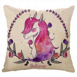 Honana 45x45cm Home Decoration Cartoon Unicorn Animal Square 12 Optional Patterns Pillow Case