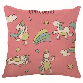 Honana 45x45cm Home Decoration Cartoon Unicorn Animal Square 12 Optional Patterns Pillow Case