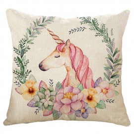 Honana 45x45cm Home Decoration Cartoon Unicorn Animal Square 12 Optional Patterns Pillow Case