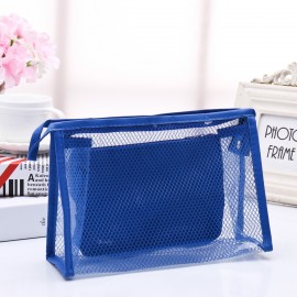 Honana BX-112 Waterproof PVC Cosmetic Bags Two-piece Suit Net Travel Makeup Transparent Bag