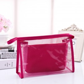 Honana BX-112 Waterproof PVC Cosmetic Bags Two-piece Suit Net Travel Makeup Transparent Bag