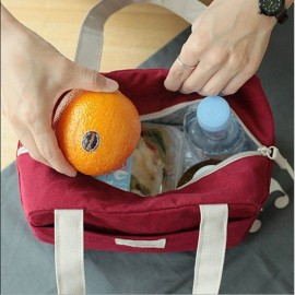 Honana CF-LB022 Insulated Cooler Lunch Tote Bag Travel Picnic Handbag Zipper Storage Containers