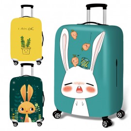 Honana Cute Cartoon Rabbit Elastic Luggage Cover Durable Suitcase Protector